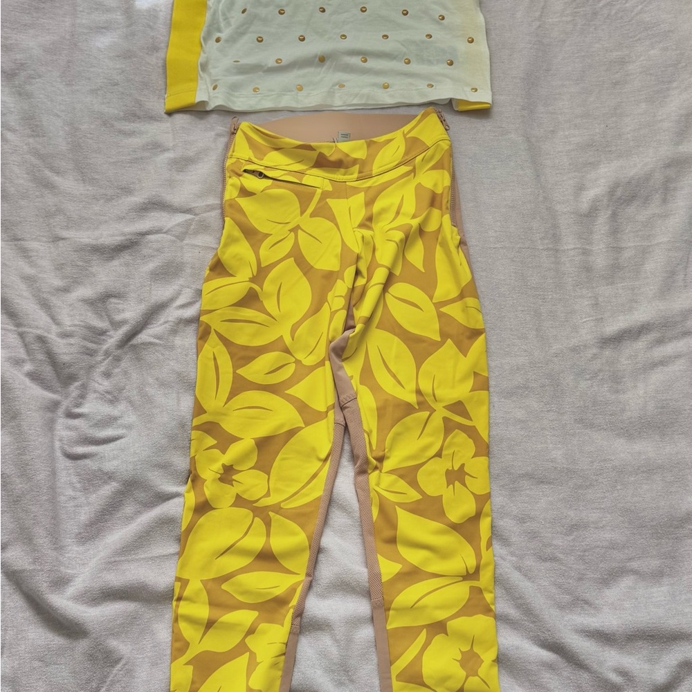 Adidas by Stella McCartney Yellow Leggings with Playful Print